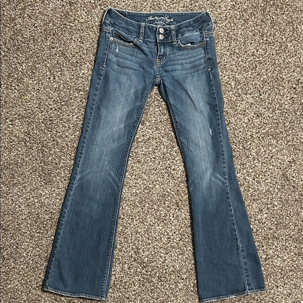 American Eagle Outfitters Medium Blue Wide Leg Jeans